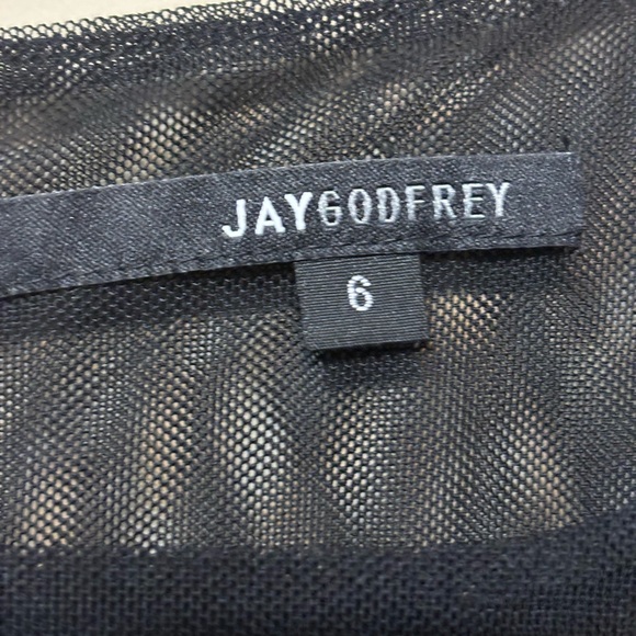 JAY GODFREY Revolve Bloomingdale’s Designer Peplum Cap Sleeve Colour-Block Dress - Picture 8 of 8